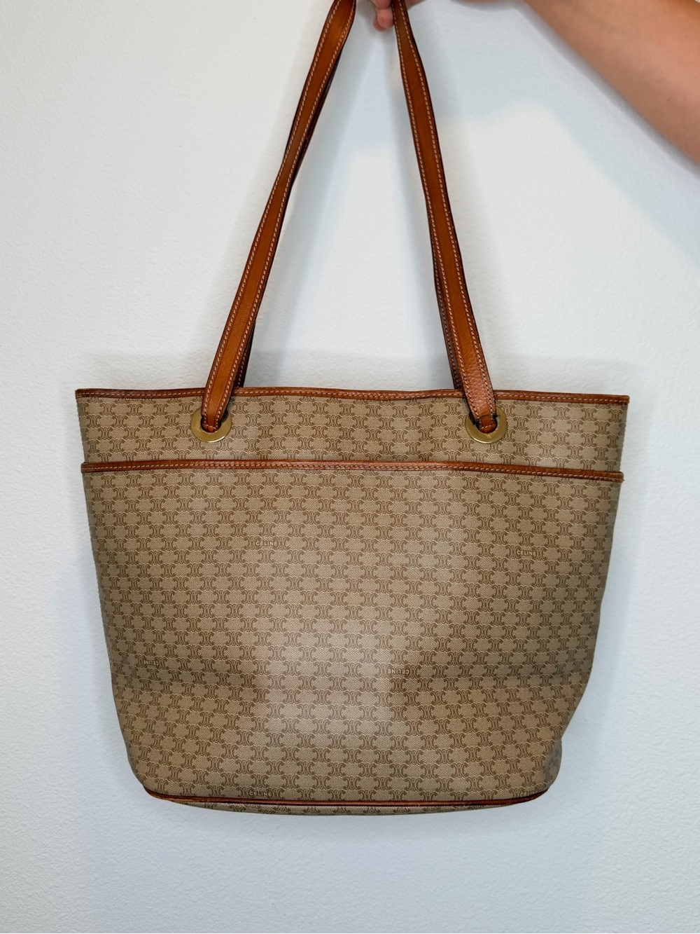 Vintage Celine Macadam Monogram Large Tote